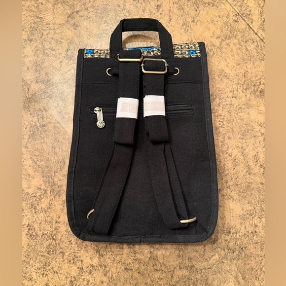 Floral Embroidered Back Pack Style Bag - Picture 3 of 6